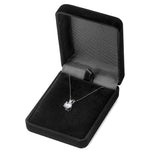 Everyday Elegance Solid 14K White Gold Lab Grown Diamond Solitaire Pendant Necklace for Women in Round Cut | 1 CTW | 18 Inch Length | Box Link Chain| With Gift Box