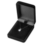 Everyday Elegance Solid 14K White Gold Lab Grown Diamond Solitaire Pendant Necklace for Women in Round Cut | 1.5 CTW | 18 Inch Length | Box Link Chain| With Gift Box