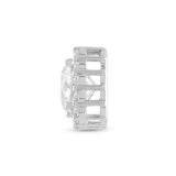 Everyday Elegance 14K White Gold Cushion Halo Cubic Zirconia Solitaire Pendant For Women | 1.5 CT center, 1.8 CTW | With Gift Box