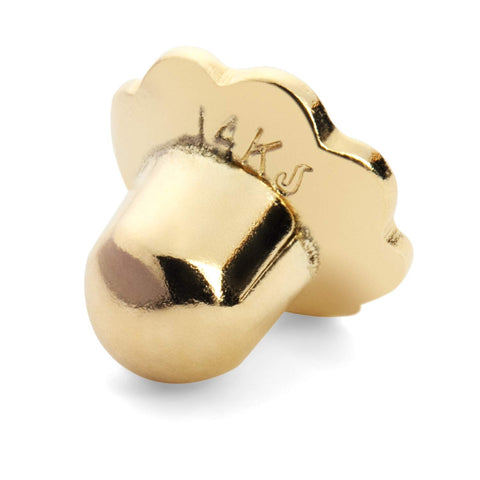 Single Earring Back Replacement | 14K Solid Yellow Gold | Threaded Safety Back | Post Size .028" | 1 Piece