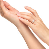 0.97 CTW Princess Cut Cubic Zirconia | Sterling Silver Three-Stone Ring Anniversary Band | Size 8