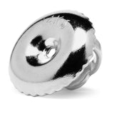 Two Earring Back Replacements |14K Solid White Gold | Threaded Screw on Screw off | Quality Die Struck | Post Size .032" | 2 Backs