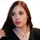 14K Solid White Gold Pendant Necklace | Princess Cut Rainbow Mystic Cubic Zirconia Solitaire | 2 Carat | 16 Inch .60mm Box Link Chain