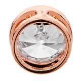 14K Solid Rose Gold Pendant Only | Bezel Set Round Cut Cubic Zirconia Solitaire | 1.5 Carat