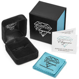 14K White Gold 1 Carat Asscher Cubic Zirconia Solitaire Engagement Ring Size 7