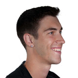 14K Solid White Gold Stud Earrings | Round Cut Cubic Zirconia | Screw Back Posts | 2.56 CTW