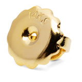 Two Earring Back Replacements |14K Solid Yellow Gold | Threaded Screw on Screw off | Quality Die Struck | Post Size .0375" | 1 Pair