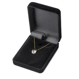 14K Solid Yellow Gold Pendant Necklace | Heart Cut Cubic Zirconia Solitaire | 2 Carat | 18 Inch .60mm Box Link Chain