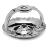 Two Earring Back Replacements |14K Solid White Gold | Threaded Screw on Screw off | Quality Die Struck | Post Size .032" | 2 Backs