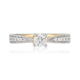 Enchanted Disney Fine Jewelry 14K White Gold and Yellow Gold 1/2 CTTW Tinker Bell Engagement Ring1