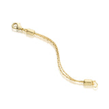 Jewelili 14K Yellow Gold Filled Adjustable Necklace Chain Extender with Lobster Clasp, 2 Extenders