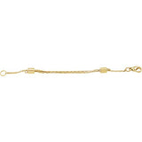 Jewelili 14K Yellow Gold Filled Adjustable Necklace Chain Extender with Lobster Clasp, 2 Extenders