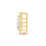 Everyday Elegance 14K Yellow Gold Oval Halo Cubic Zirconia Solitaire Pendant For Women | 1.32 CT center, 1.50 CTW | With Gift Box