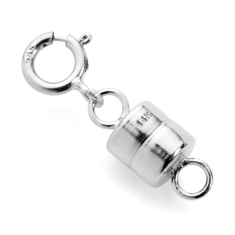 Everyday Elegance Solid 14K White Gold Magnetic Clasps and