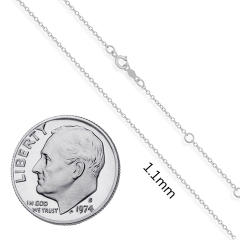 Everyday Elegance 14K White Gold mm Cable Chain Necklace with