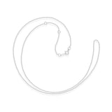 Everyday Elegance 14K White Gold 1.1 mm Cable Chain Necklace with Spring-ring Clasp |17", 18", 19" (inches)  Extendable Length