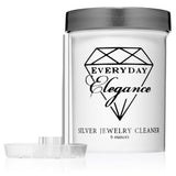 Silver Jewelry Cleaning Solution Kit | Liquid Cleanser, Polishing Cloth, Basket | for Sterling Jewelry, Coins | 6 Ounce Jar