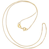 14K Solid Yellow Gold Necklace | Box Link Chain | 14 Inch Length | .60mm Thick