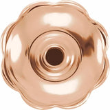 Single Earring Back Replacement | 14K Solid Rose Gold | Threaded Safety Back for Baby Toddler Earrings | Post Size .028" | 1 Piece