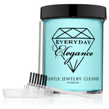 Gentle Jewelry Cleaning Solution Kit | Cleanser, Polishing Cloth, Basket, Brush | for Fine and Fashion Jewelry | 6 Ounce Jar