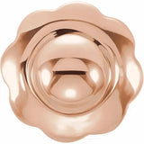 Pair Earring Back Replacements | 14K Solid Rose Gold | Threaded Safety Back for Baby Toddler Earrings | Post Size .028" | 1 Pair