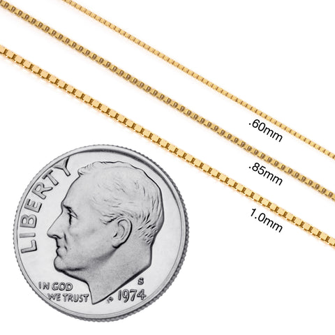 14k Solid Yellow Gold Classic Box Necklace Pendant Chain 16 Best price 14k Solid Yellow Gold Classic Box Necklace Pendant Chain 16 Best price