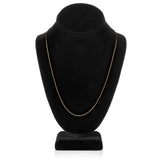 14K Solid Yellow Gold Necklace | Box Link Chain | 22 Inch Length | 1.0mm Thick