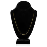 14K Solid Yellow Gold Necklace | Box Link Chain | 22 Inch Length | .60mm Thick