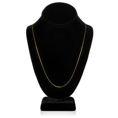 14K Solid Yellow Gold Necklace | Box Link Chain | 22