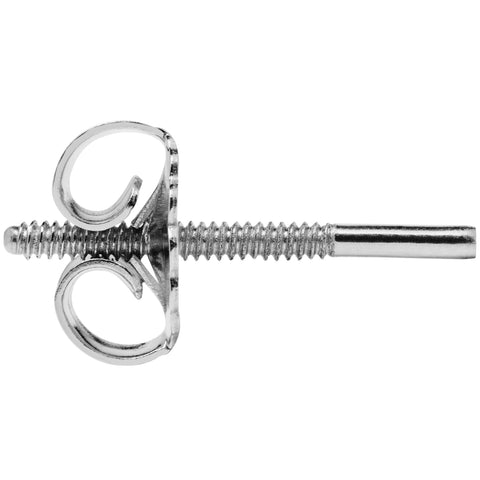 Sterling Silver Push In-Screw Out Universal Threaded Earring Backs