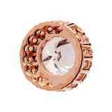 14K Solid Rose Gold Pendant Only | Round "Halo" Cubic Zirconia Solitaire | 1.24 CTW