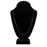 14K Solid Rose Gold Necklace | Box Link Chain | 22 Inch Length | .60mm Thick