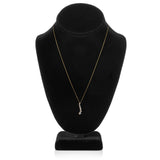 14K Solid Yellow Gold Pendant Necklace | Round Cut Cubic Zirconia "Journey" 7-Stone | .48 CTW | 18 Inch Box Link Chain