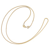 14K Solid Yellow Gold Necklace | Box Link Chain | 18 Inch Length | 1.0mm Thick