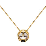 14K Solid Yellow Gold Pendant Necklace | Bezel Set Round Cut Cubic Zirconia Solitaire | 1.5 Carat | 18 Inch .60mm Box Link Chain