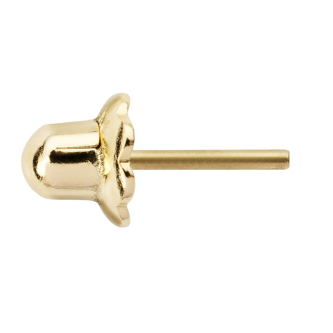 14K Gold Screw Backs Replacements - Fit for 0.028 Threaded Post Earring  Studs (4 Pairs)