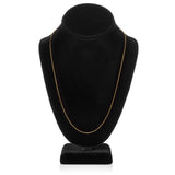 Yellow Gold Filled Box Link Chain Necklace | Adjustable 22 Inch Length | .85mm Thick