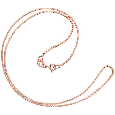 1.5mm Solid 14K Rose Gold Necklace Bracelet Extender Chain – Safety Lock