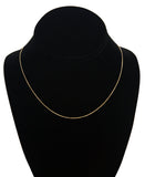 14K Solid Yellow Gold Necklace | Box Link Chain | 16 Inch Length | .60mm Thick