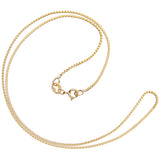 14K Solid Yellow Gold Necklace | Box Link Chain | 14 Inch Length | 1.0mm Thick