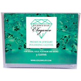 Premium Jewelry Cleaning Cloths for Silver Gold & Platinum, 6" x 8" each, Two Layer, Set of 3