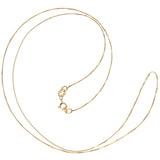 14K Solid Yellow Gold Necklace | Box Link Chain | 20 Inch Length | .60mm Thick