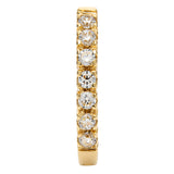 14K Solid Yellow Gold Round Cut Huggie Hoop Cubic Zirconia Earrings 12mm (.20 CTW), With Gift Box