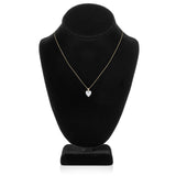 14K Solid Yellow Gold Pendant Necklace | Heart Cut Cubic Zirconia Solitaire | 2 Carat | 16 Inch .60mm Box Link Chain