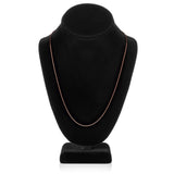 14K Solid Rose Gold Necklace | Box Link Chain | 22 Inch Length | 1.0mm Thick