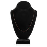 14K Solid Rose Gold Necklace | Box Link Chain | 20 Inch Length | .60mm Thick