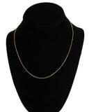 14K Solid Yellow Gold Necklace | Box Link Chain | 18 Inch Length | .60mm Thick